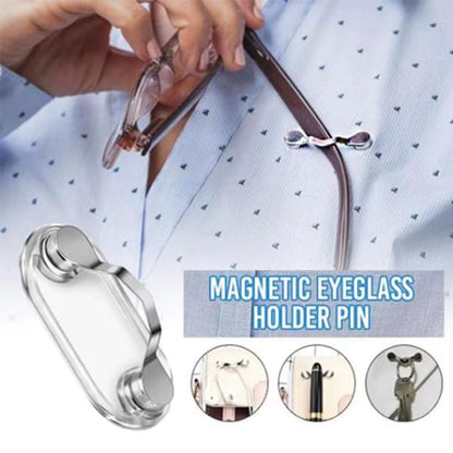 Magnetic Hang Eyeglass Holder Pin Brooches Fashion Multi-Function Portable Clothes Clip Buckle Magnet Glasses Headset Line Clips