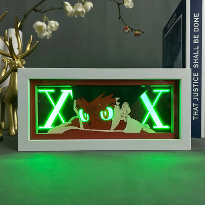 Paper Cut Shadow Box Light Anime Hunter X Hunter Gon for Gamer Room Decoration Bedside Table Lamp Led Night Light Box Manga Hxh