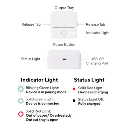 CTP500 Wireless Mini Portable Thermal Printer & Label Maker + Paper, Android & Ios (Gray)