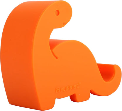 Plinrise Animal Desk Phone Stand, Update Dinosaur Silicone Office Phone Holder, Creative Phone Tablet Stand Mounts, Size:1.3" X 3.0" X 2.7" (Orange)